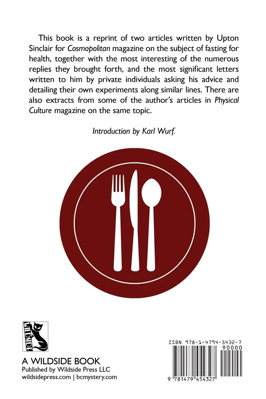 Rückseite: 9781479454327 | The Fasting Cure | Upton Sinclair | Taschenbuch | Englisch | 2021