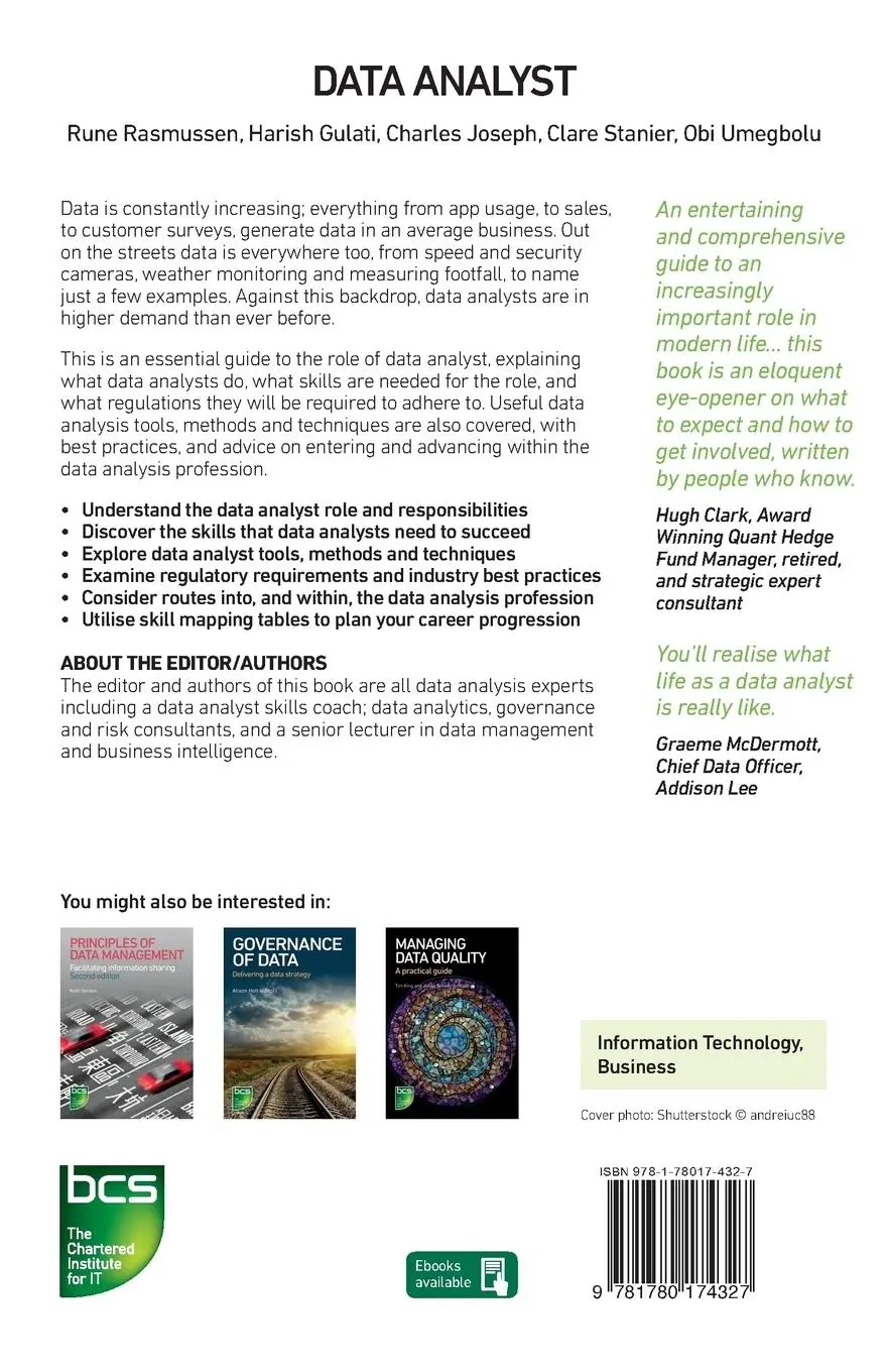 Rückseite: 9781780174327 | Data Analyst | Careers in data analysis | Rune Rasmussen (u. a.)