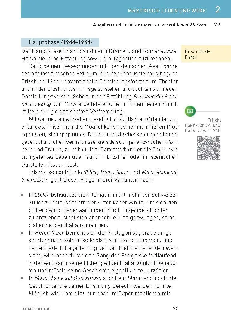 Bild: 9783129304327 | Homo faber von Max Frisch | Textanalyse und Interpretation | Buch