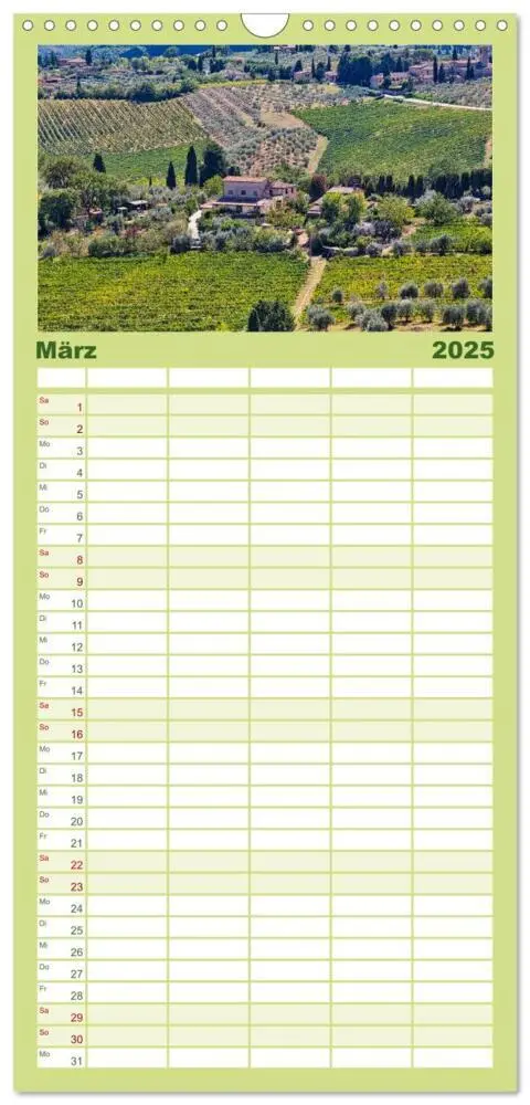 Bild: 9783457094327 | Familienplaner 2025 - Impressionen aus San Gimignano mit 5 Spalten...
