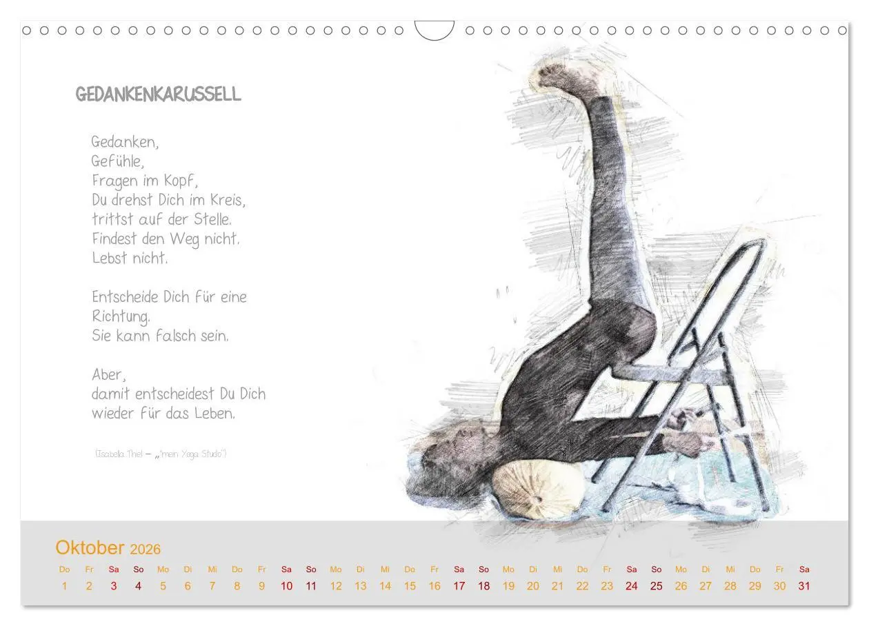Bild: 9783457854327 | YOGA Inspirationen mit Texten zum Nachdenken (Wandkalender 2026 DIN...