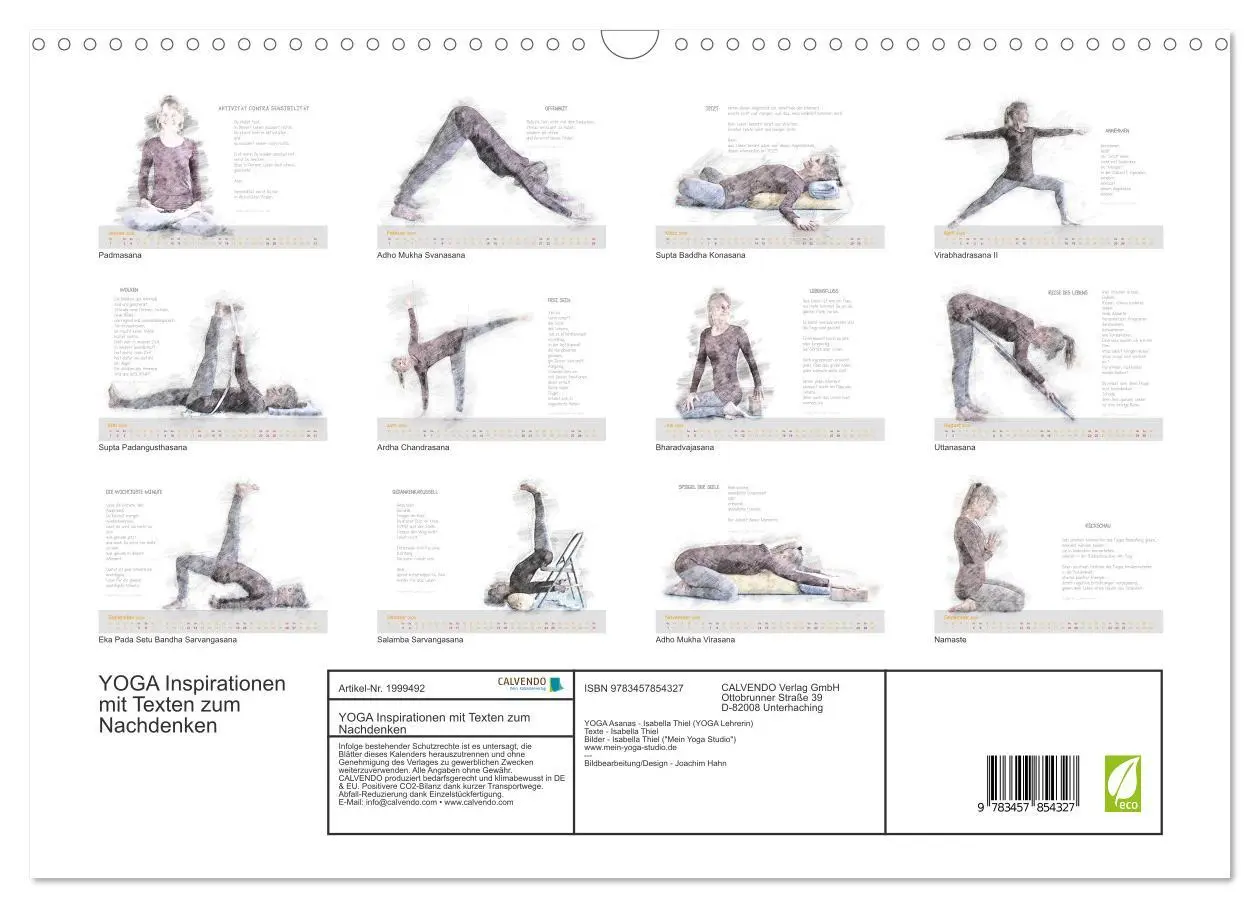 Bild: 9783457854327 | YOGA Inspirationen mit Texten zum Nachdenken (Wandkalender 2026 DIN...