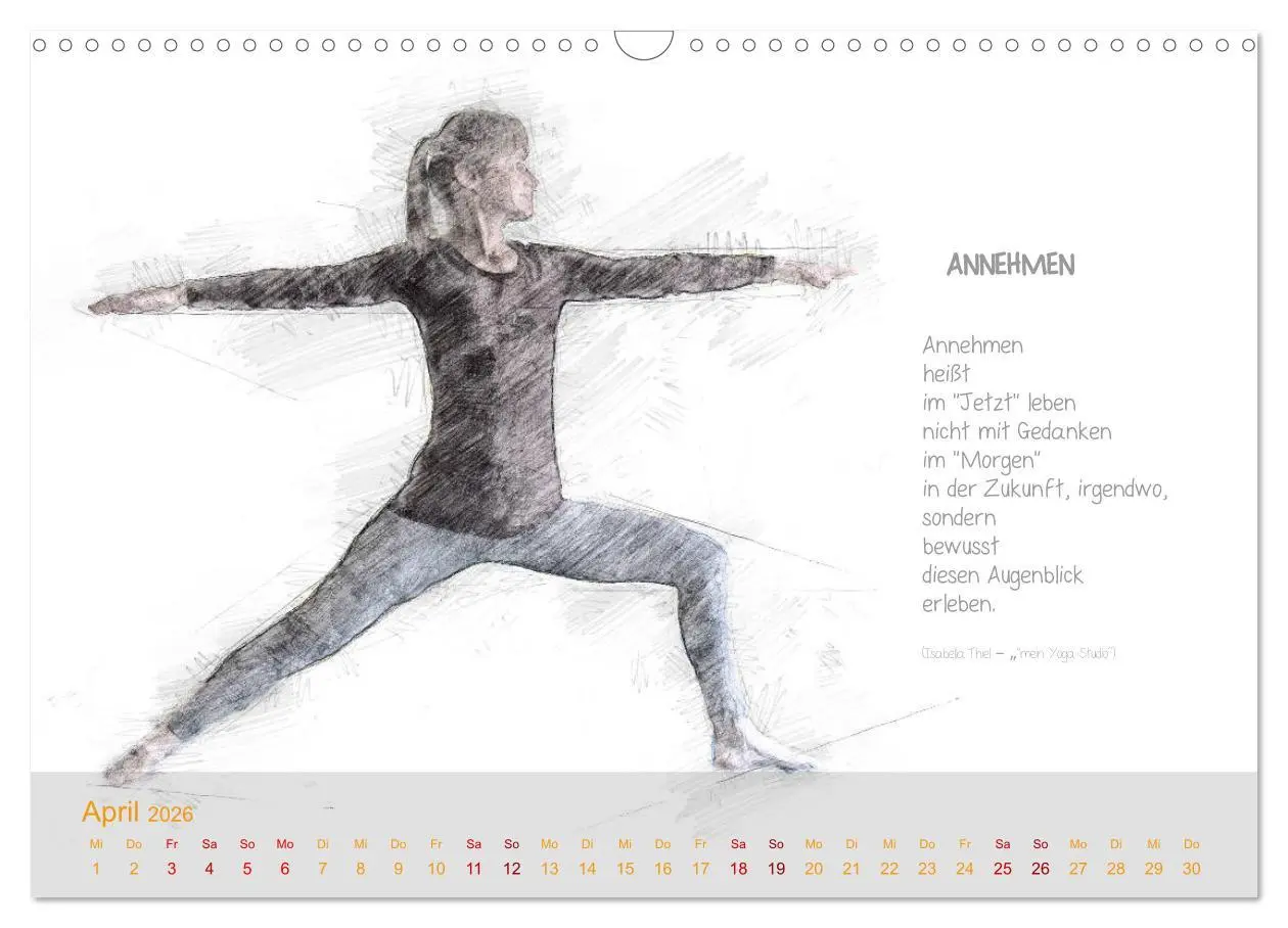 Bild: 9783457854327 | YOGA Inspirationen mit Texten zum Nachdenken (Wandkalender 2026 DIN...