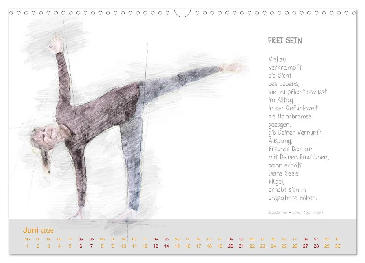 Bild: 9783457854327 | YOGA Inspirationen mit Texten zum Nachdenken (Wandkalender 2026 DIN...