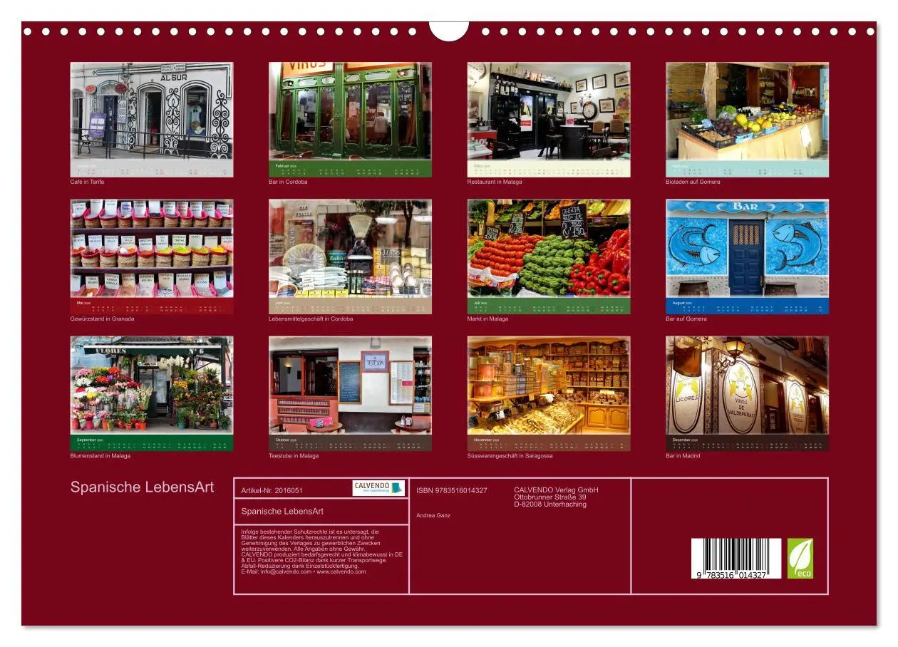 Bild: 9783516014327 | Spanische LebensArt (Wandkalender 2026 DIN A3 quer), CALVENDO...