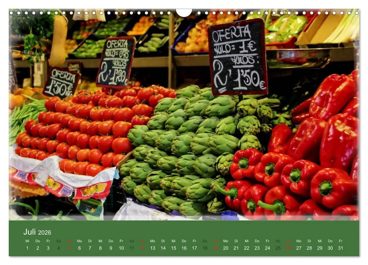 Bild: 9783516014327 | Spanische LebensArt (Wandkalender 2026 DIN A3 quer), CALVENDO...