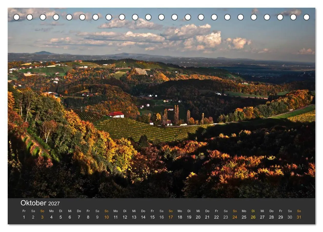 Bild: 9783594164327 | Die Südsteirischen Weinstrasse (Tischkalender 2027 DIN A5 quer),...