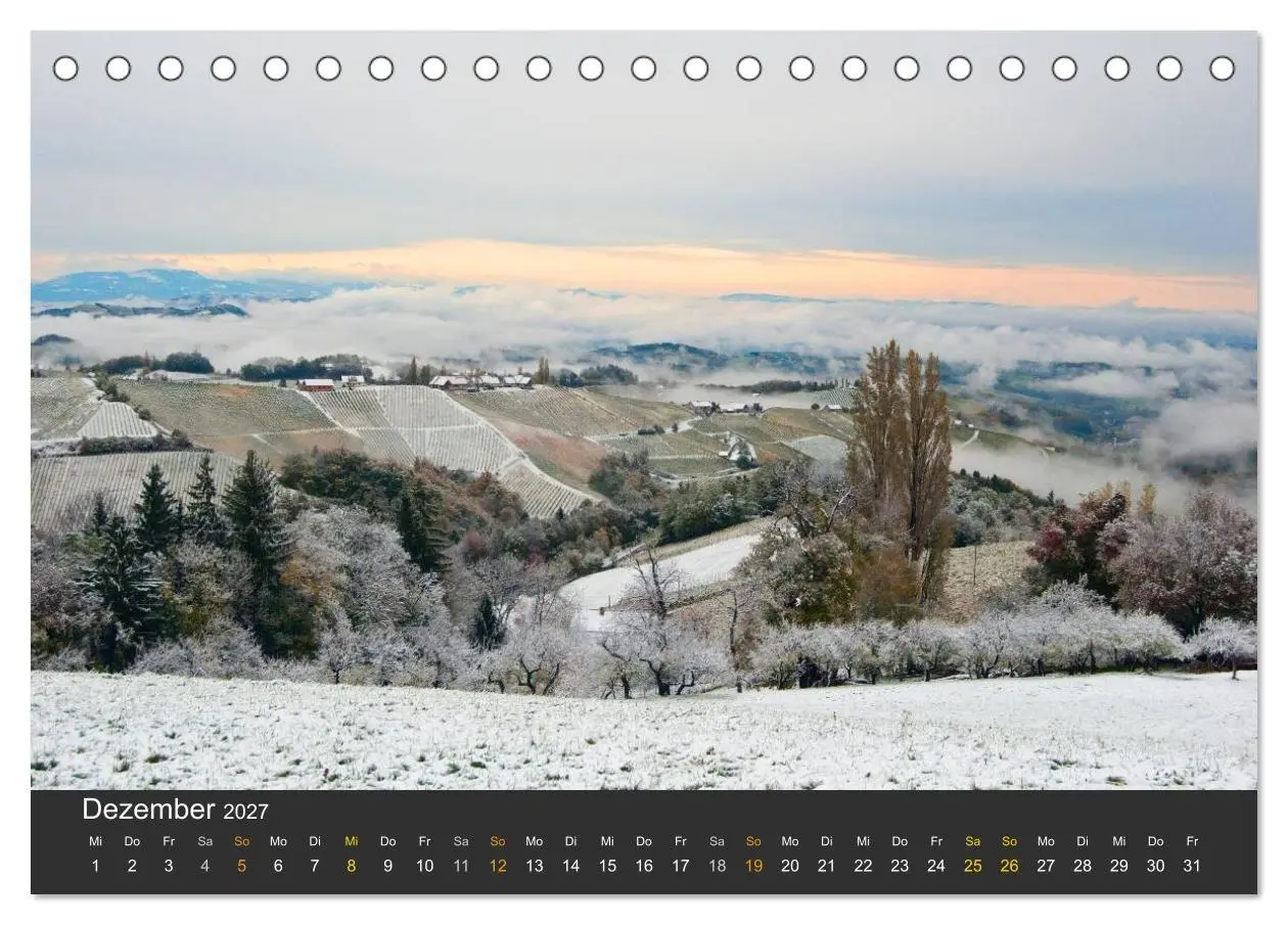 Bild: 9783594164327 | Die Südsteirischen Weinstrasse (Tischkalender 2027 DIN A5 quer),...