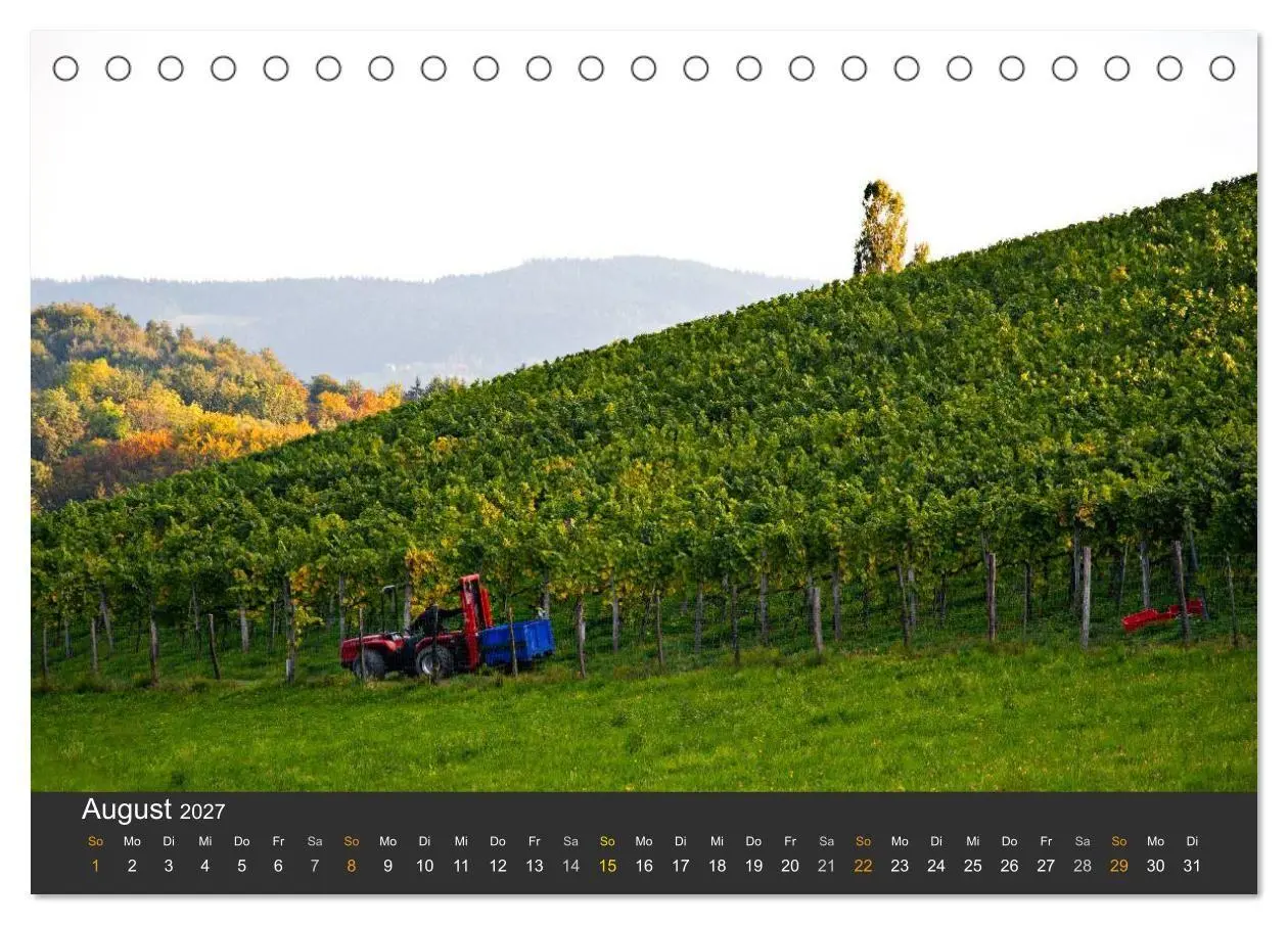 Bild: 9783594164327 | Die Südsteirischen Weinstrasse (Tischkalender 2027 DIN A5 quer),...