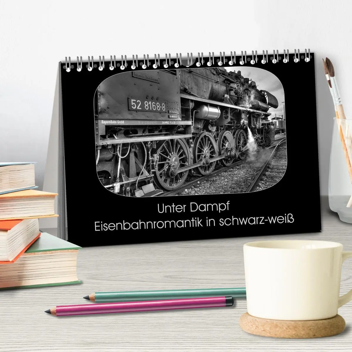 Bild: 9783516004427 | Unter Dampf - Eisenbahnromantik in schwarz-weiß (Tischkalender 2026...