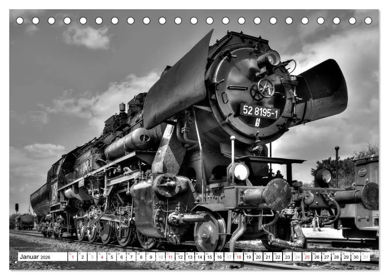 Bild: 9783516004427 | Unter Dampf - Eisenbahnromantik in schwarz-weiß (Tischkalender 2026...