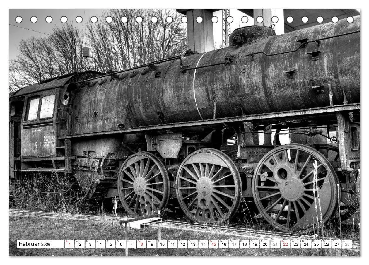 Bild: 9783516004427 | Unter Dampf - Eisenbahnromantik in schwarz-weiß (Tischkalender 2026...