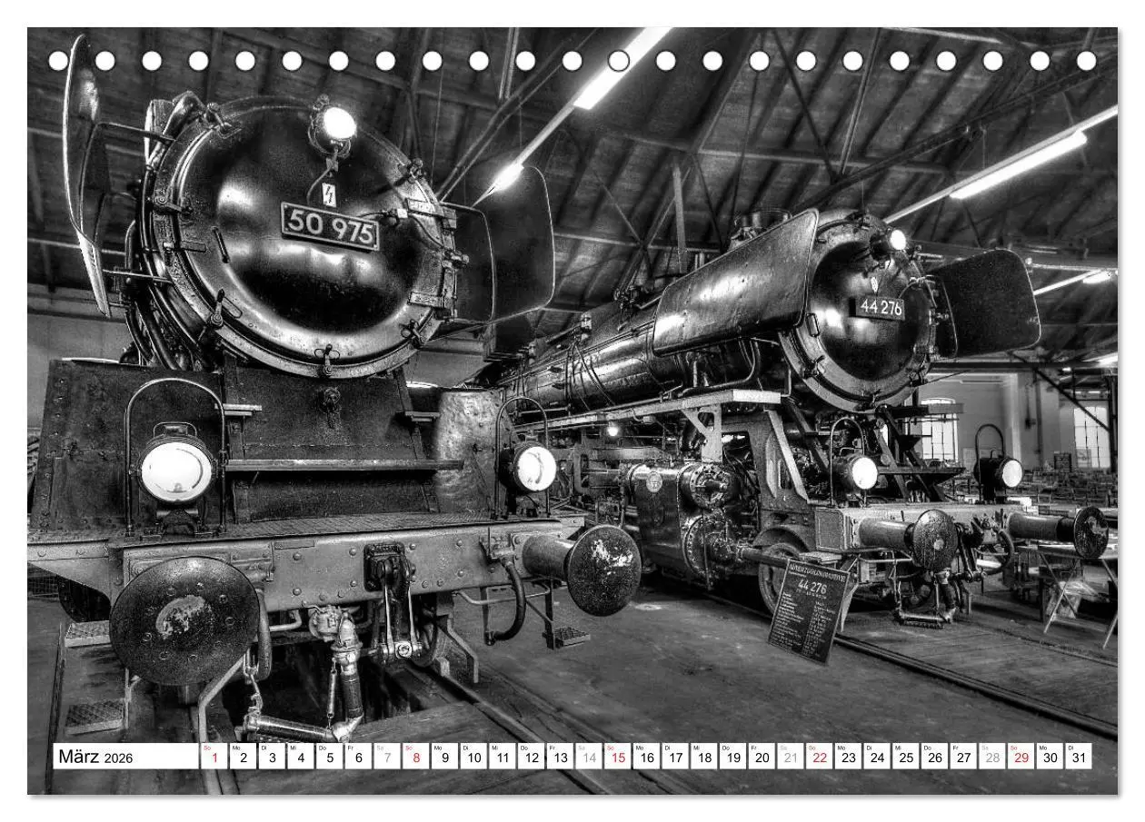 Bild: 9783516004427 | Unter Dampf - Eisenbahnromantik in schwarz-weiß (Tischkalender 2026...