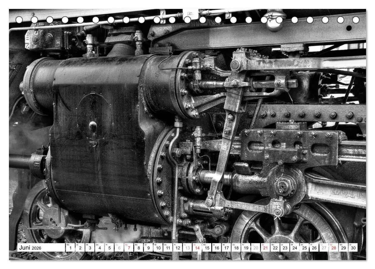 Bild: 9783516004427 | Unter Dampf - Eisenbahnromantik in schwarz-weiß (Tischkalender 2026...