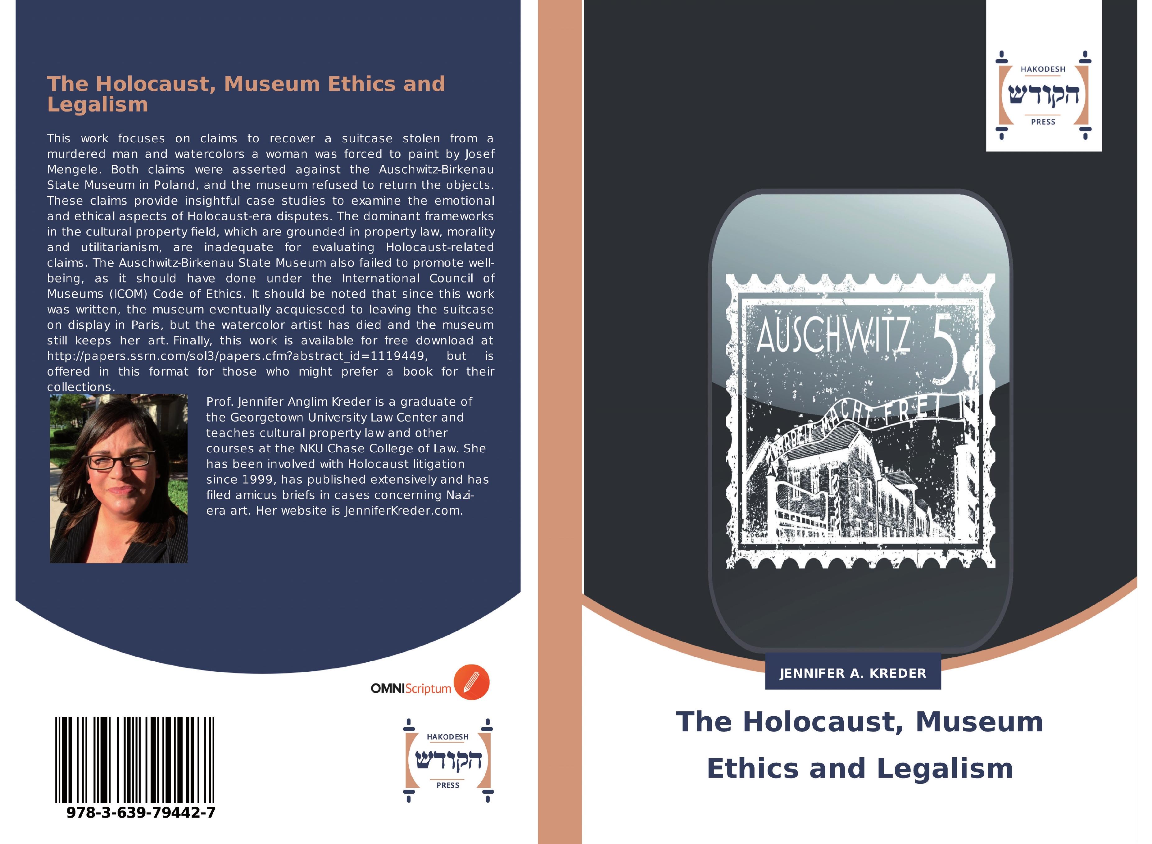 The Holocaust, Museum Ethics and Legalism | Jennifer A. Kreder | Taschenbuch | Paperback | 68 S. | Englisch | 2015 | Hakodesh Press | EAN 9783639794427 - Kreder, Jennifer A.