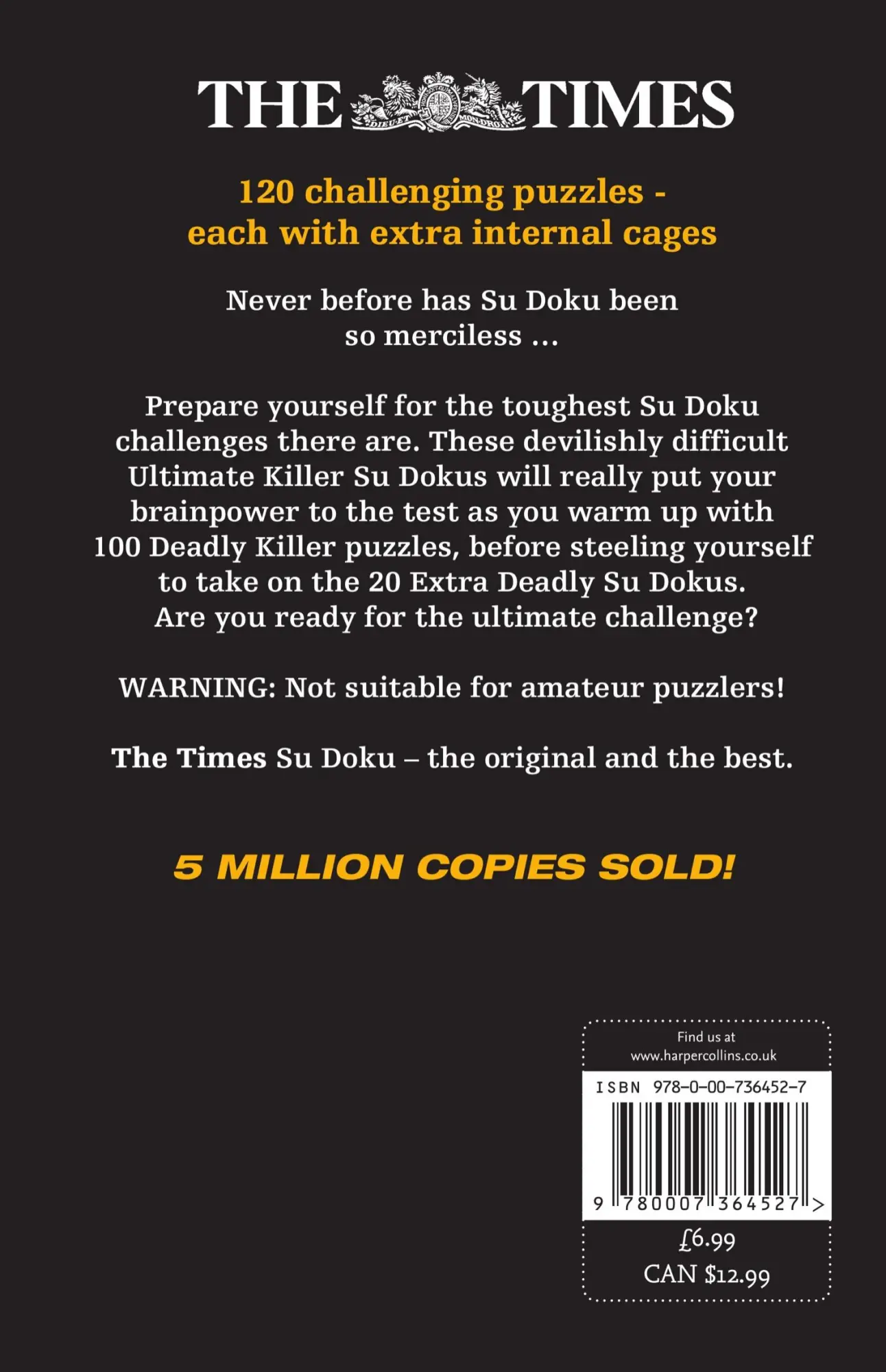 Rückseite: 9780007364527 | The Times Ultimate Killer Su Doku Book 2 | The Times Mind Games | Buch