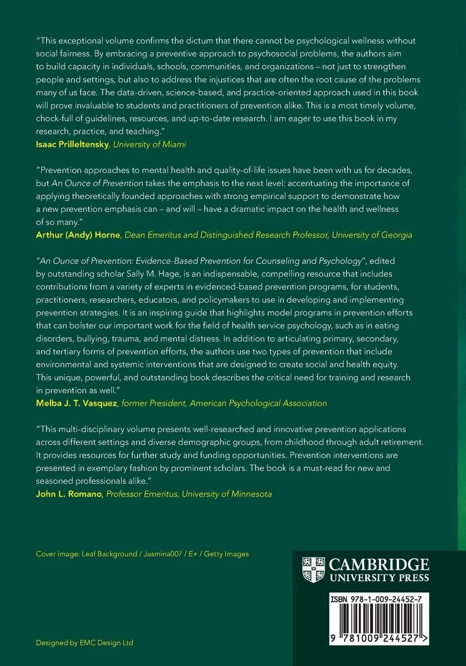 Rückseite: 9781009244527 | An Ounce of Prevention | Sally M. Hage | Taschenbuch | Englisch | 2024