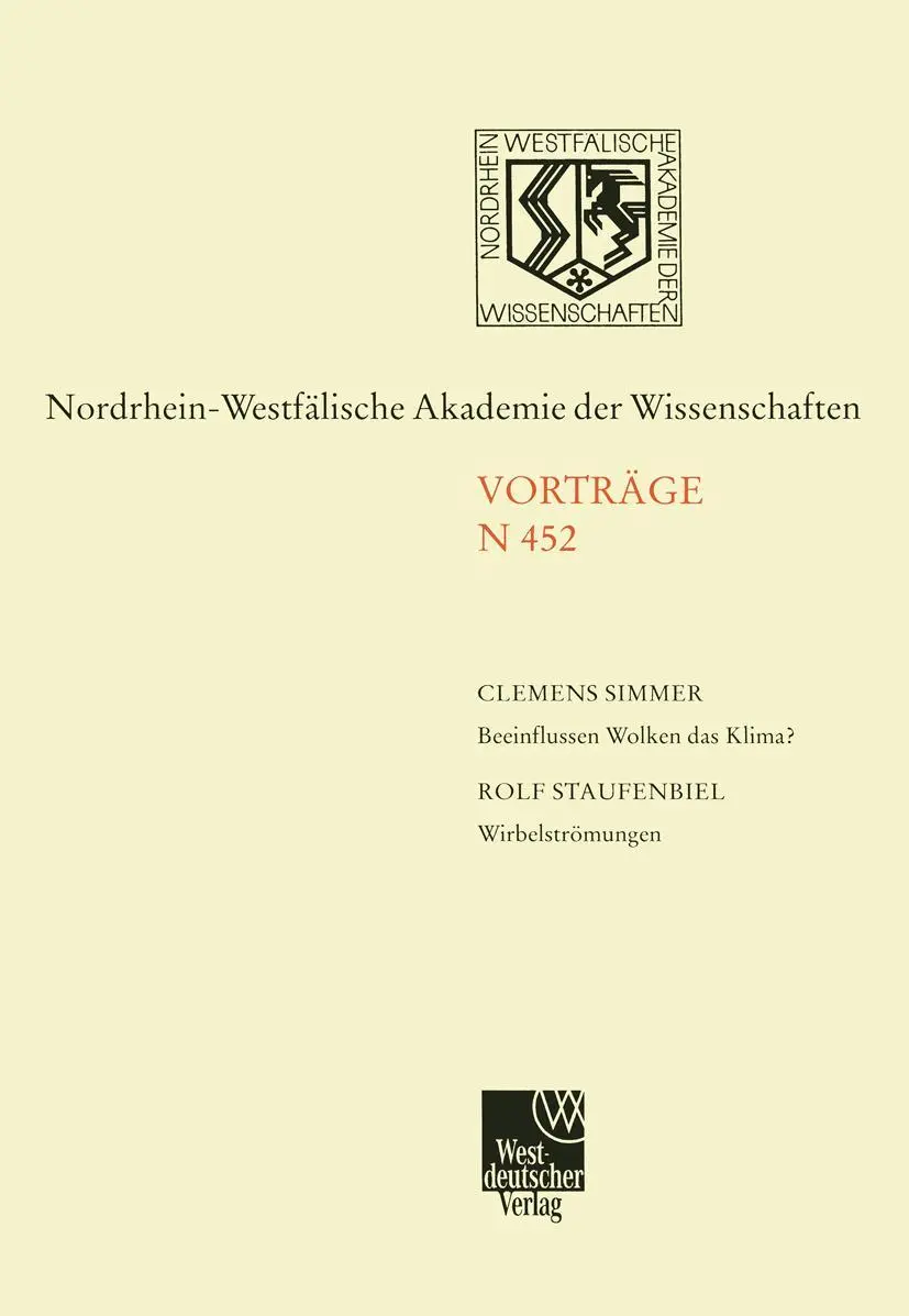 Cover: 9783531084527 | Beeinflussen Wolken das Klima?. Wirbelströmungen | Clemens Simmer