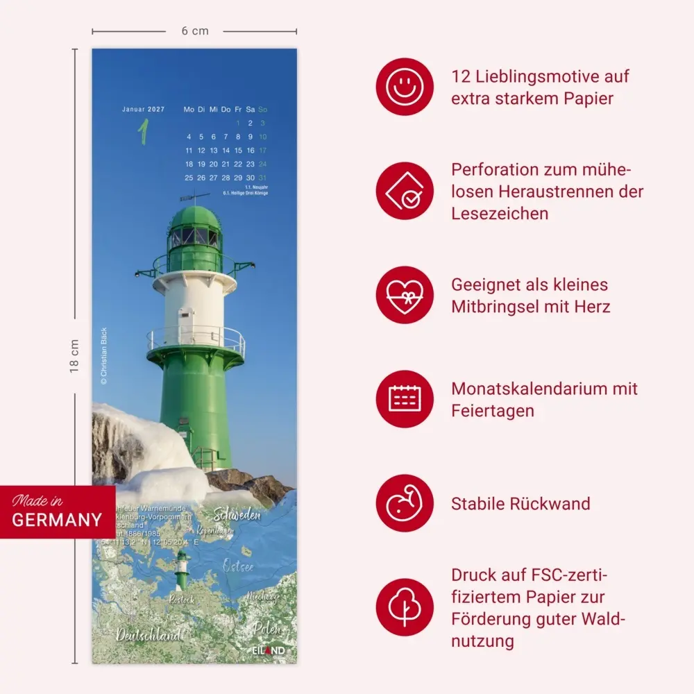 Bild: 9783964024527 | LilleEiland Lesezeichen &amp; Kalender 2027 | Kalender | Geblockt | 13 S.