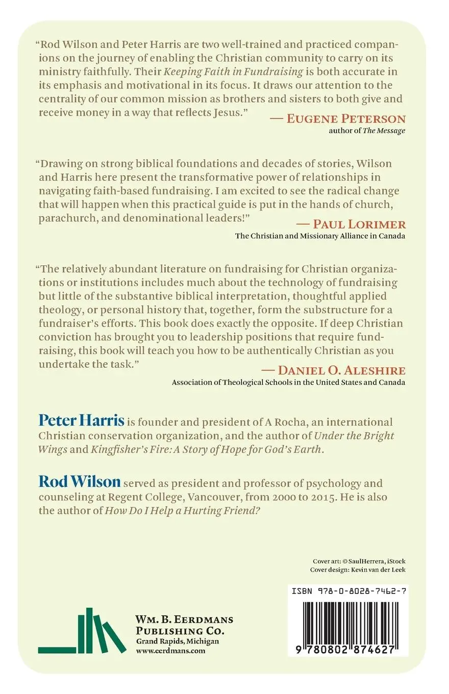 Rückseite: 9780802874627 | Keeping Faith in Fundraising | Peter Harris (u. a.) | Taschenbuch