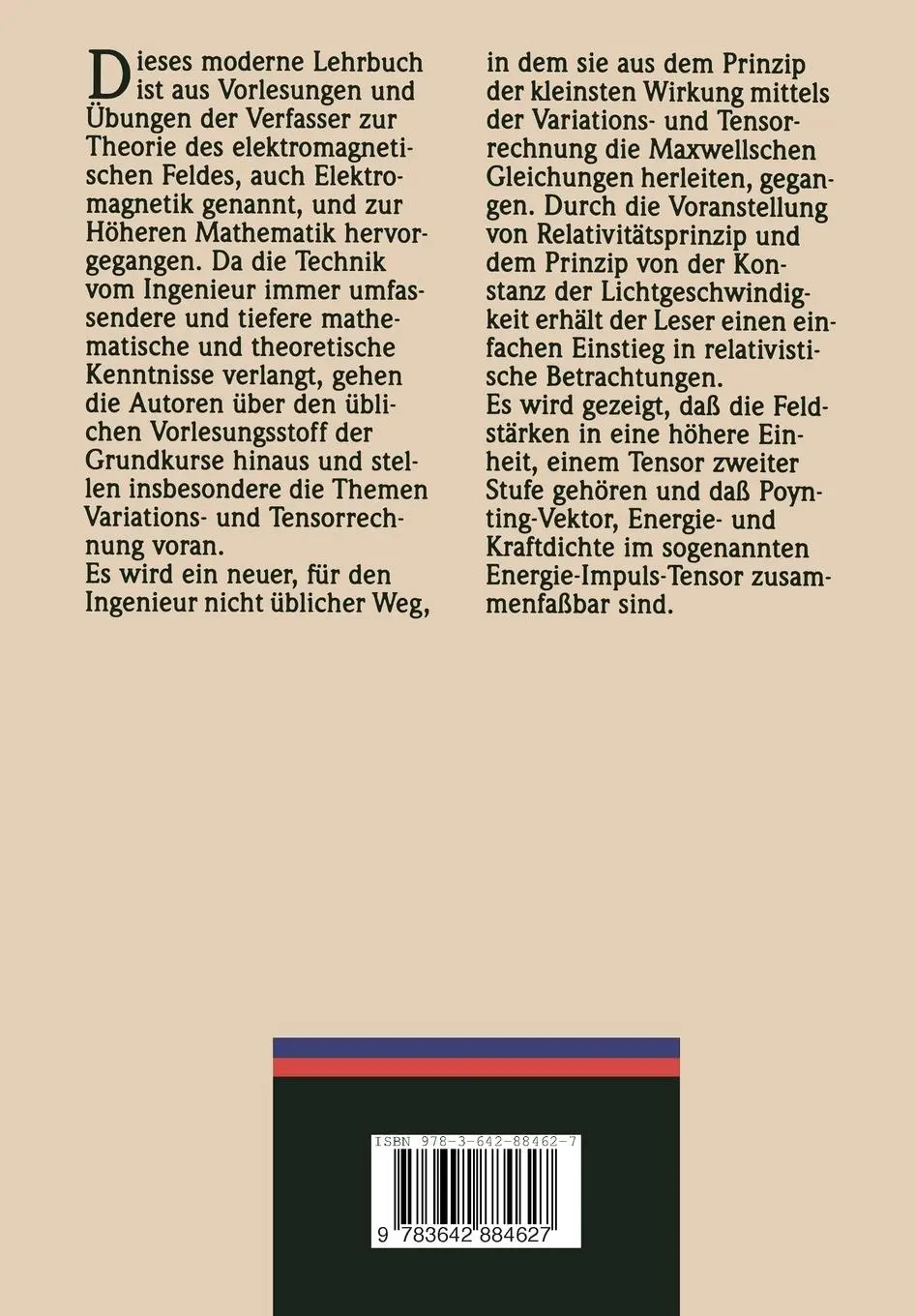 Rückseite: 9783642884627 | Theoretische Elektrotechnik | Marx (u. a.) | Taschenbuch | iv | 2012