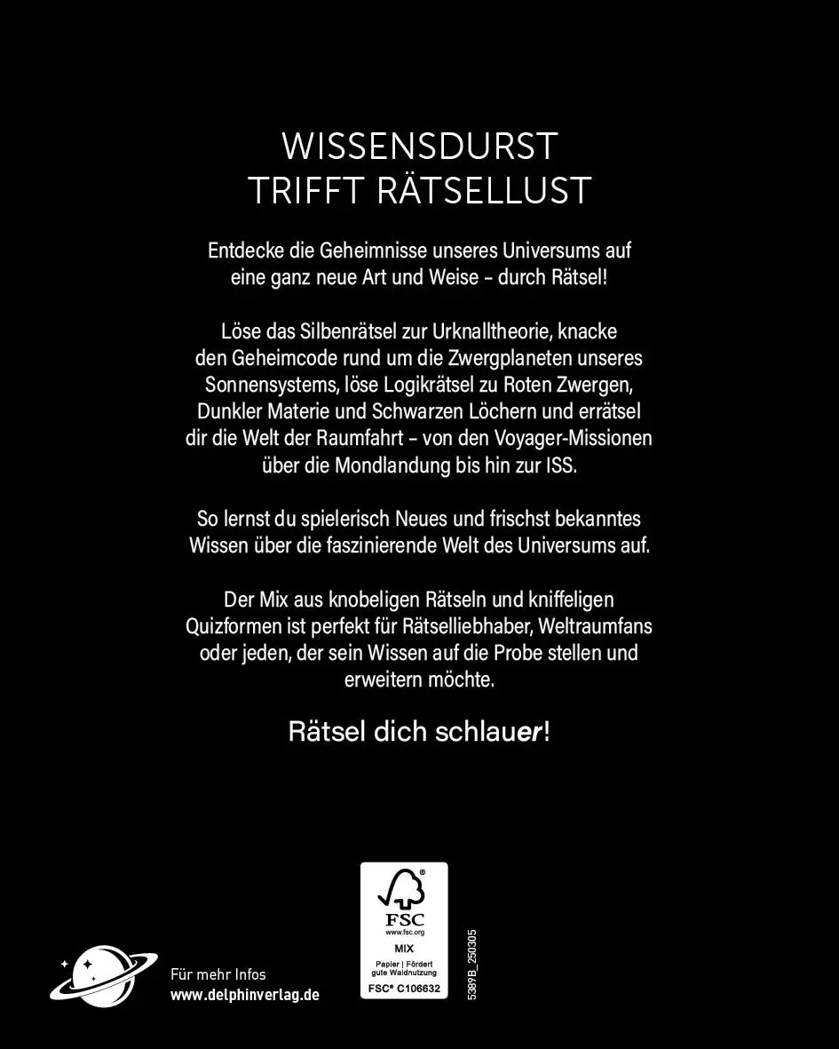 Rückseite: 9783961284627 | Universum I Wissen in Rätseln | Jan Votteler | Taschenbuch | Deutsch