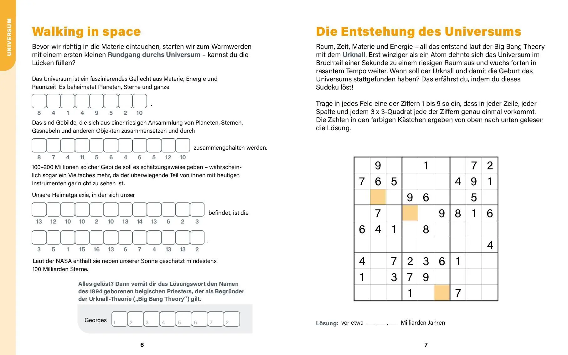Bild: 9783961284627 | Universum I Wissen in Rätseln | Jan Votteler | Taschenbuch | Deutsch