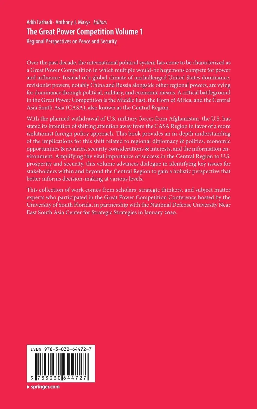 Rückseite: 9783030644727 | The Great Power Competition Volume 1 | Anthony J. Masys (u. a.) | Buch