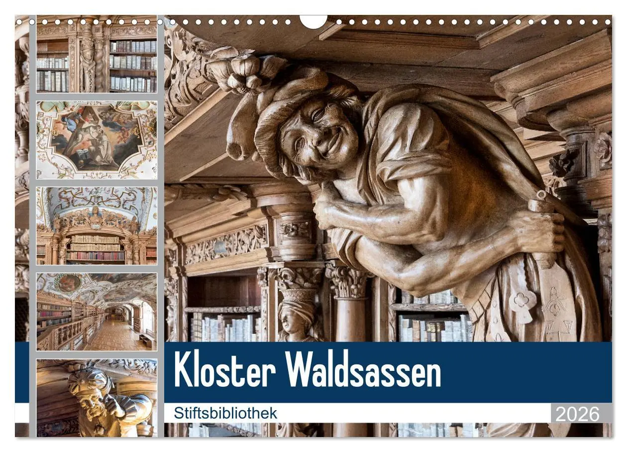 Cover: 9783457744727 | Kloster Waldsassen Stiftsbibliothek (Wandkalender 2026 DIN A3...