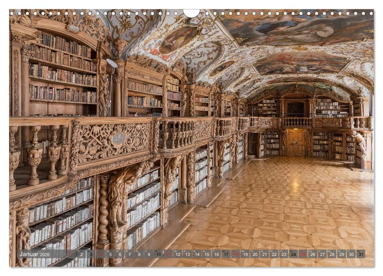 Bild: 9783457744727 | Kloster Waldsassen Stiftsbibliothek (Wandkalender 2026 DIN A3...