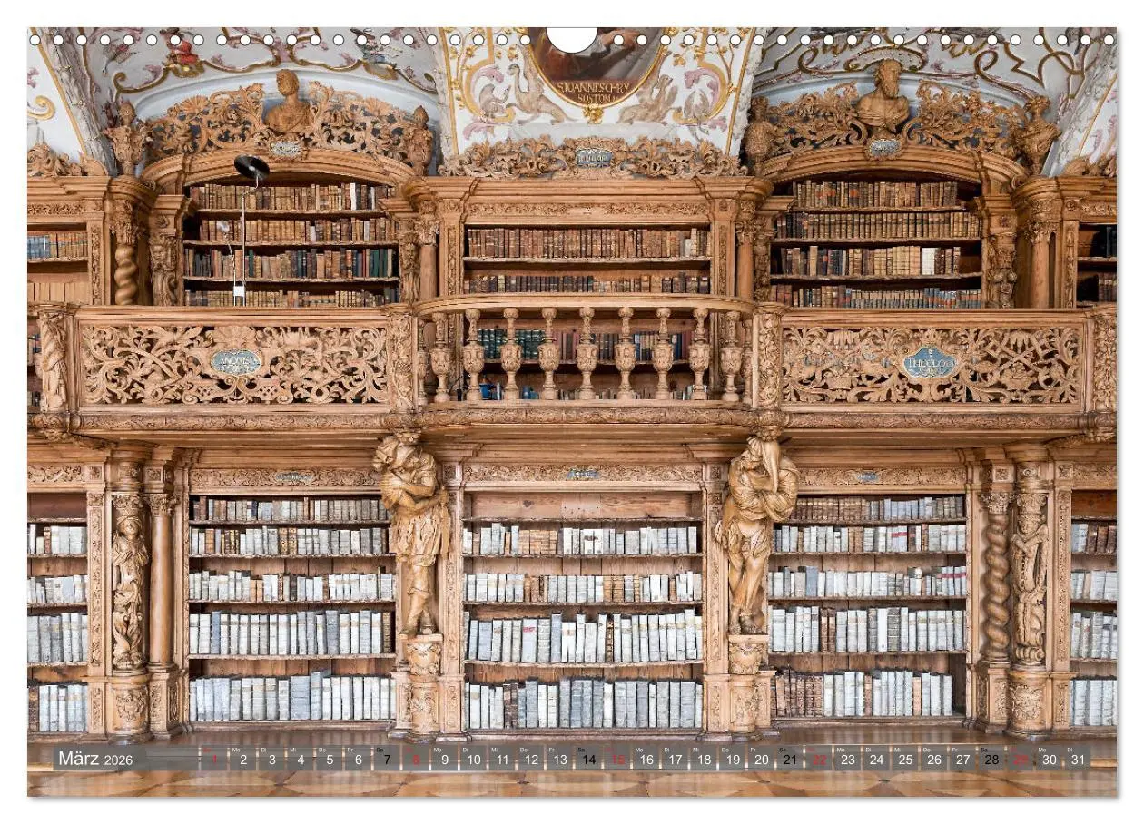 Bild: 9783457744727 | Kloster Waldsassen Stiftsbibliothek (Wandkalender 2026 DIN A3...