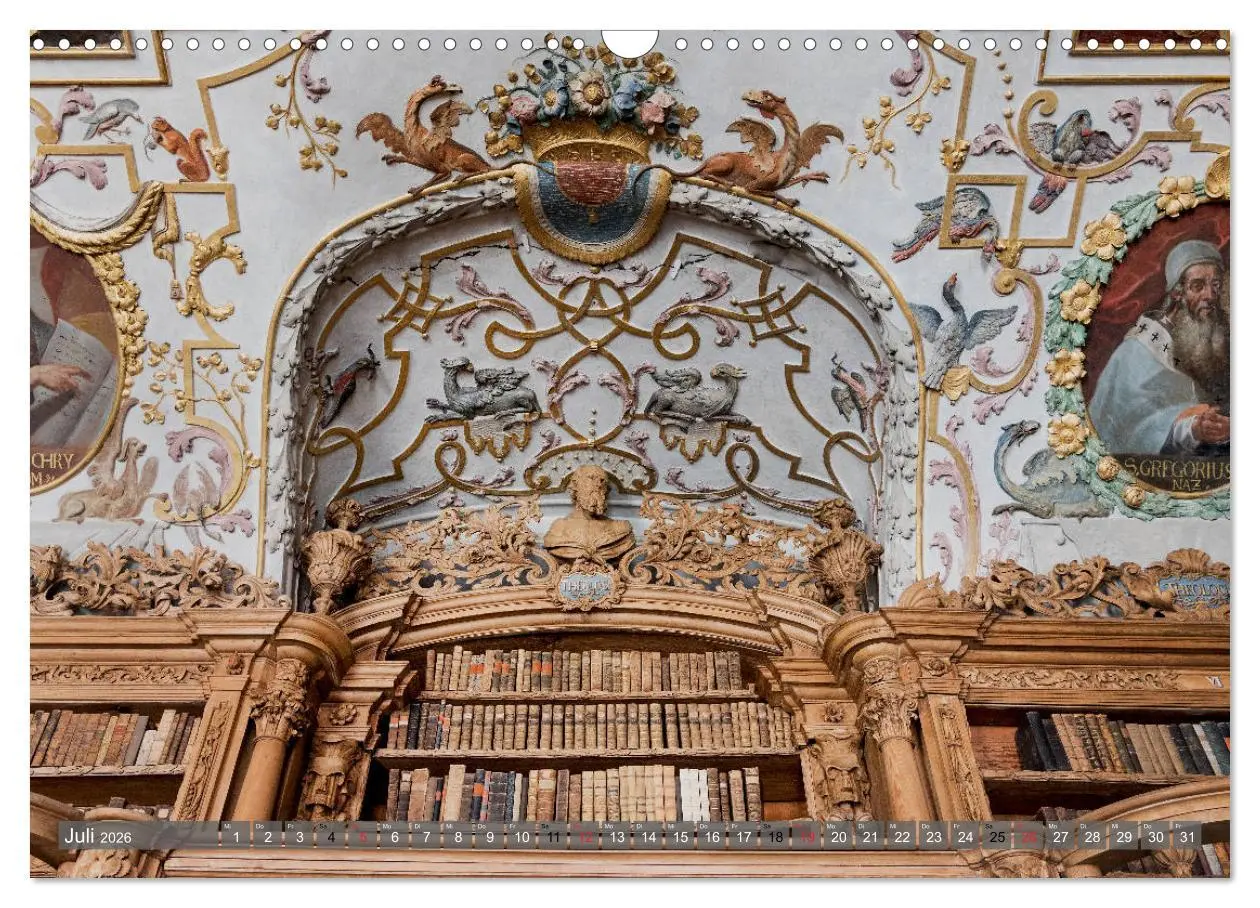 Bild: 9783457744727 | Kloster Waldsassen Stiftsbibliothek (Wandkalender 2026 DIN A3...