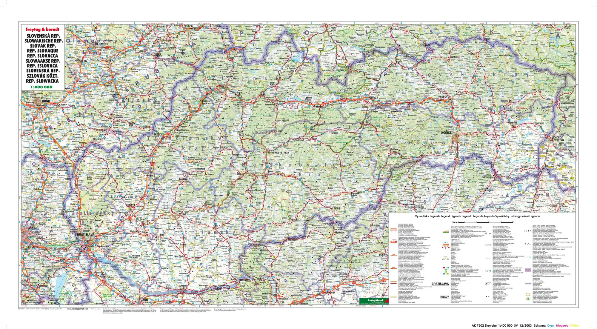Bild: 9783707904727 | Slowakische Republik 1 : 400 000. Autokarte | (Land-)Karte | Deutsch