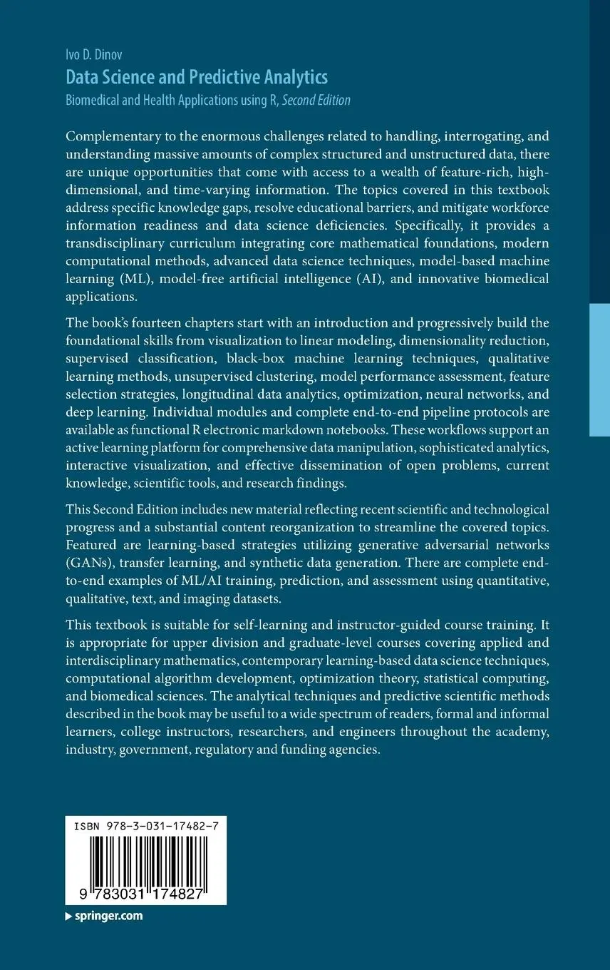 Rückseite: 9783031174827 | Data Science and Predictive Analytics | Ivo D. Dinov | Buch | xxxiv