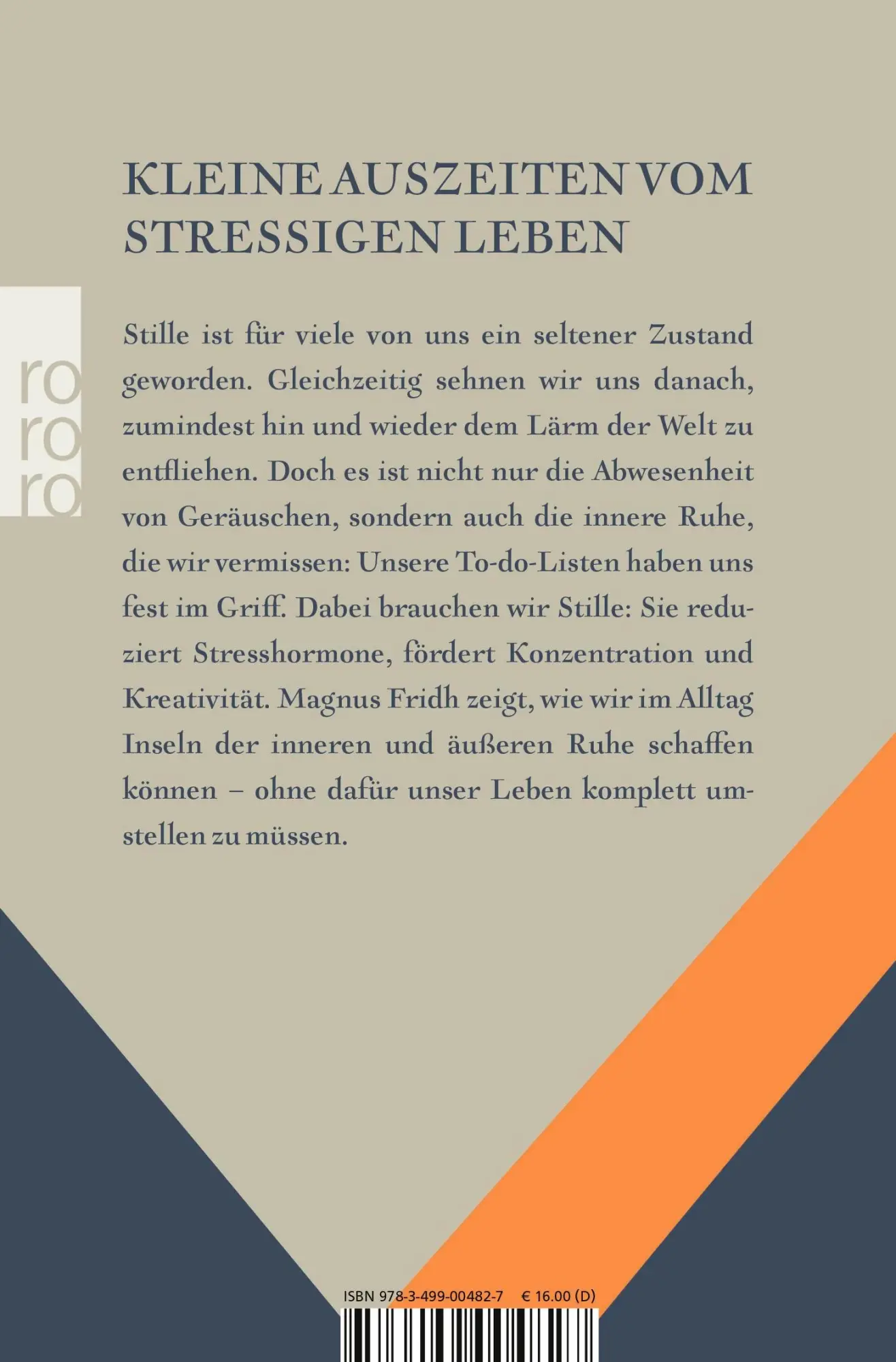Rückseite: 9783499004827 | Stille finden in einer hektischen Welt | Magnus Fridh | Taschenbuch