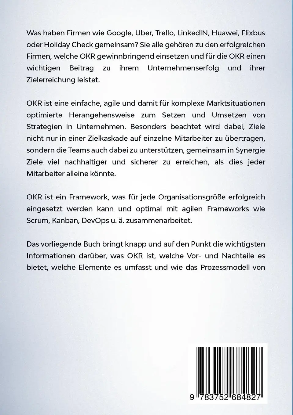 Rückseite: 9783752684827 | OKR - Strategieentwicklung und Umsetzung in einem agilen Umfeld | Buch