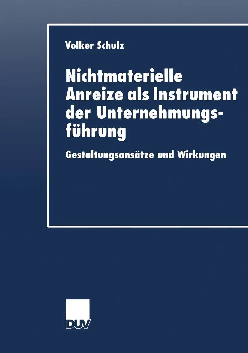 Cover: 9783824404827 | Nichtmaterielle Anreize als Instrument der Unternehmungsführung | Buch