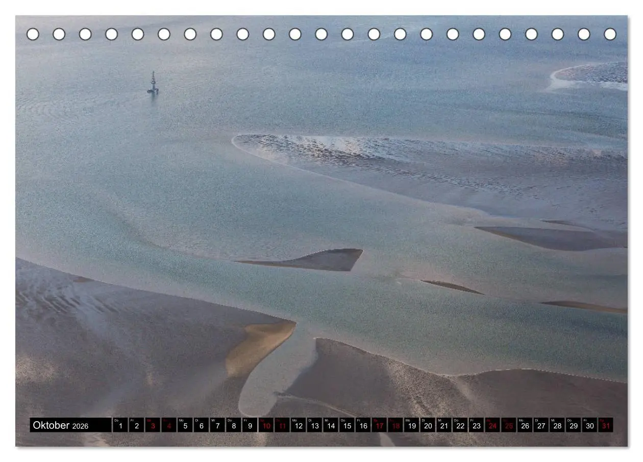 Bild: 9783457894927 | Das Wattenmeer von oben (Tischkalender 2026 DIN A5 quer), CALVENDO...