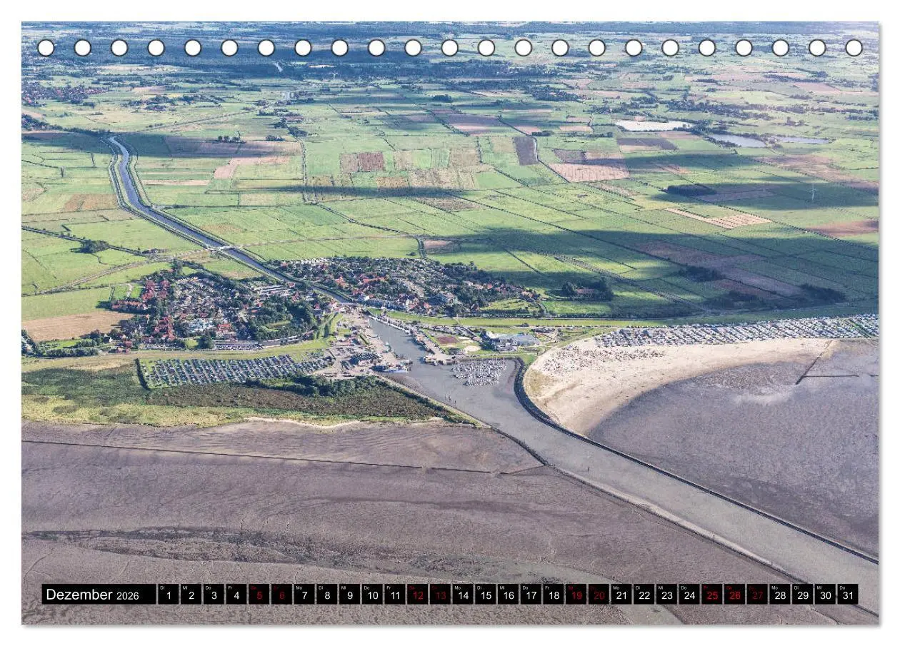 Bild: 9783457894927 | Das Wattenmeer von oben (Tischkalender 2026 DIN A5 quer), CALVENDO...
