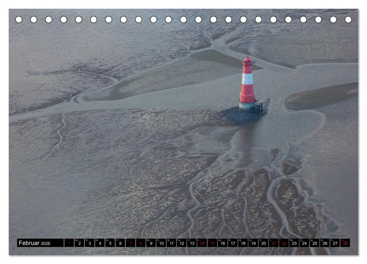 Bild: 9783457894927 | Das Wattenmeer von oben (Tischkalender 2026 DIN A5 quer), CALVENDO...