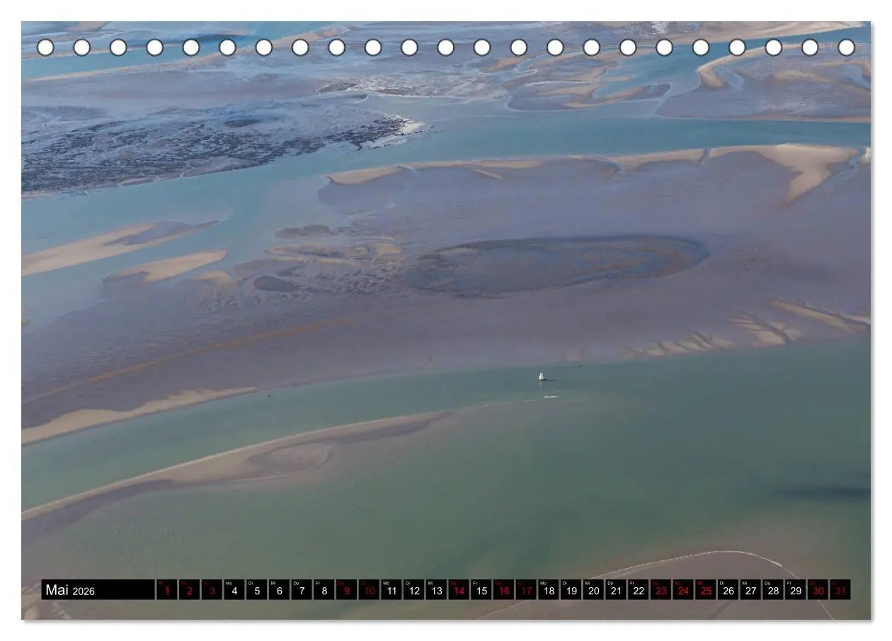 Bild: 9783457894927 | Das Wattenmeer von oben (Tischkalender 2026 DIN A5 quer), CALVENDO...