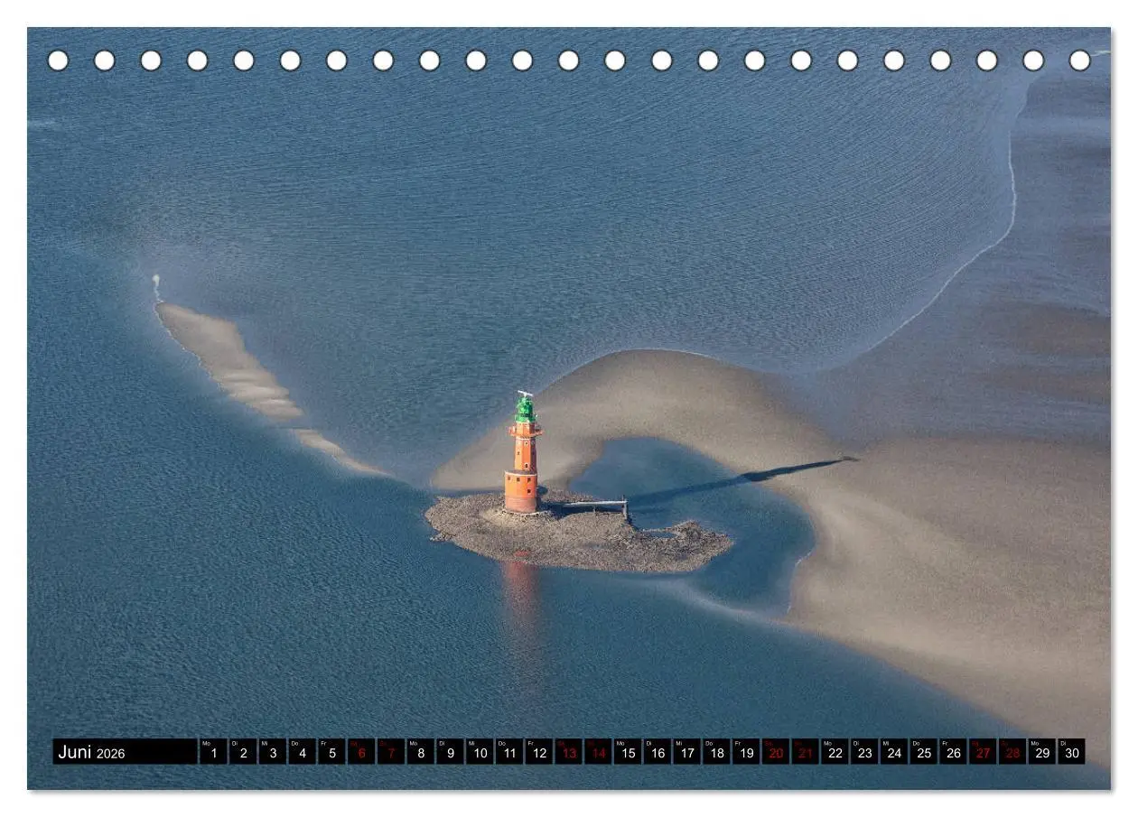 Bild: 9783457894927 | Das Wattenmeer von oben (Tischkalender 2026 DIN A5 quer), CALVENDO...