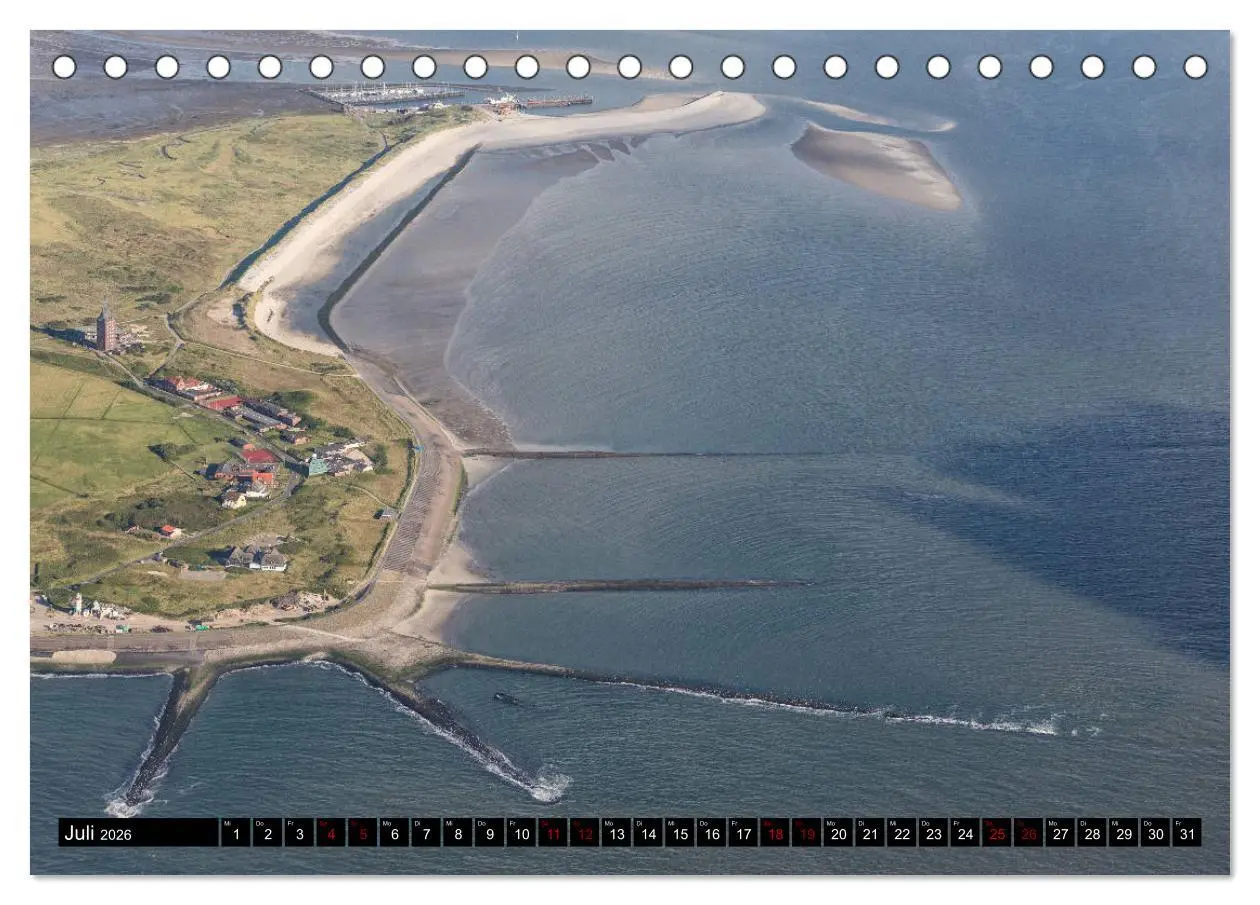 Bild: 9783457894927 | Das Wattenmeer von oben (Tischkalender 2026 DIN A5 quer), CALVENDO...