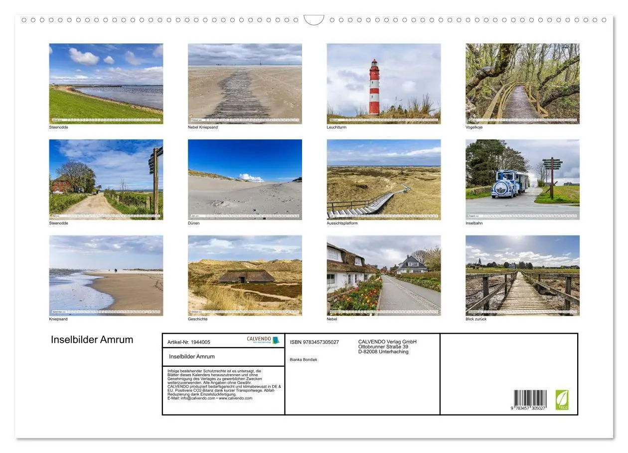 Bild: 9783457305027 | Inselbilder Amrum (Wandkalender 2026 DIN A2 quer), CALVENDO...