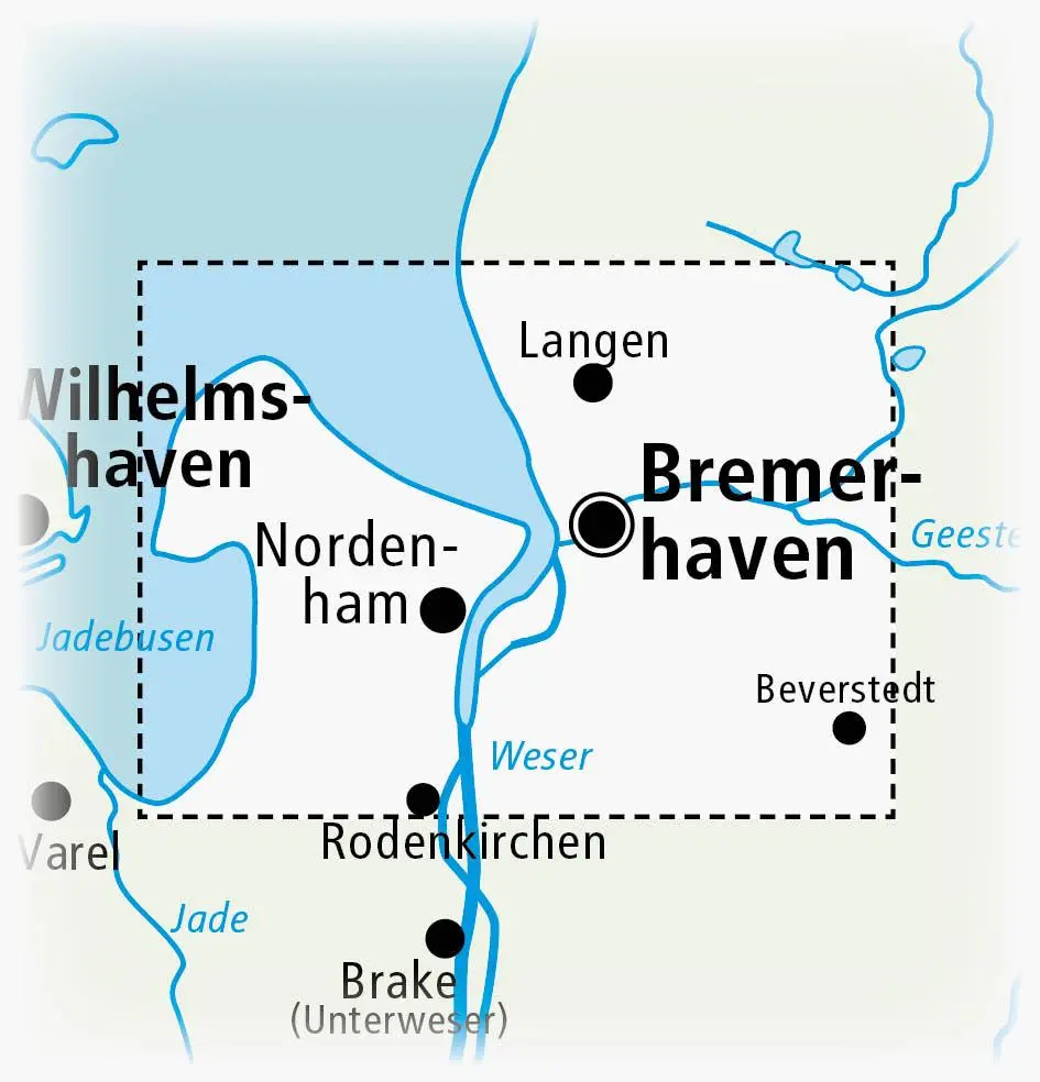 Bild: 9783747305027 | Bremerhaven - Nordenham - Butjadinger Land 1:50 000 | (Land-)Karte