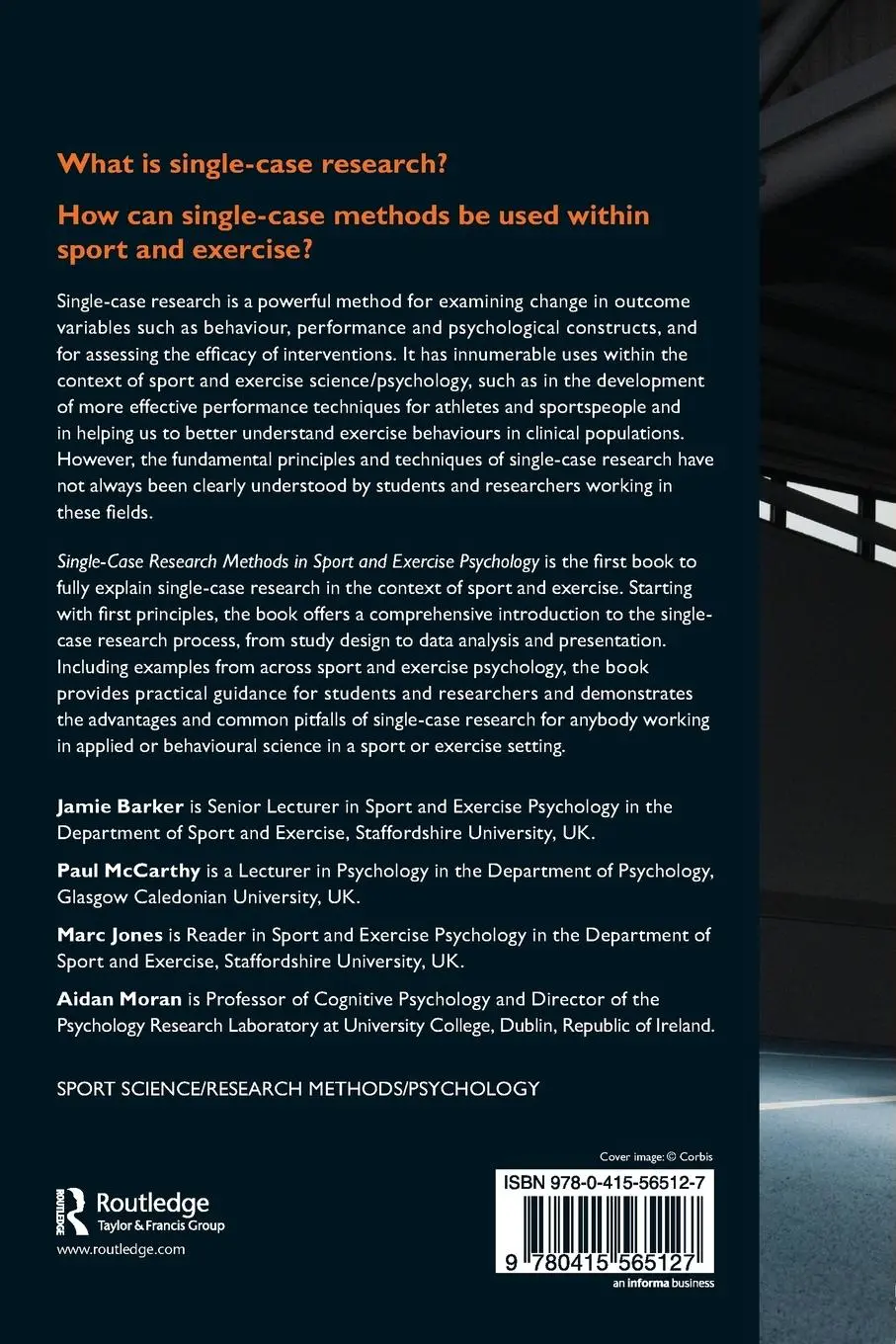Rückseite: 9780415565127 | Single-Case Research Methods in Sport and Exercise Psychology | Buch
