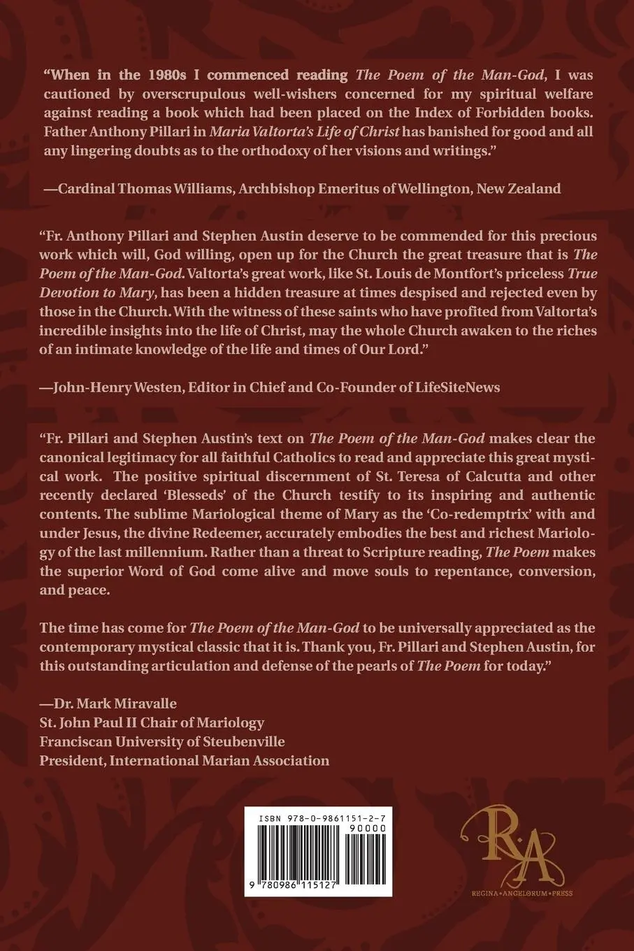 Rückseite: 9780986115127 | Maria Valtorta's Life of Christ | Anthony Pillari (u. a.) | Buch