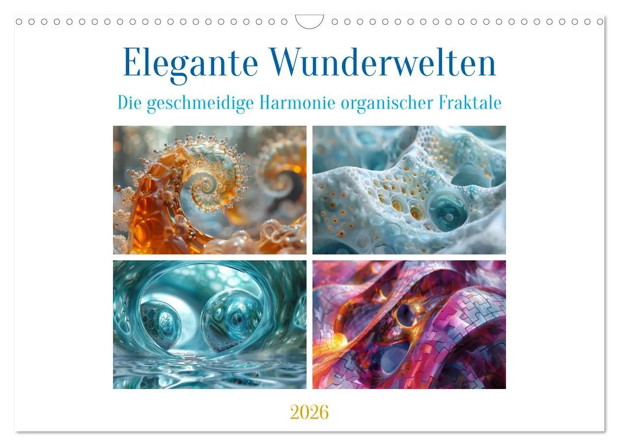 Cover: 9783457395127 | Elegante Wunderwelten (Wandkalender 2026 DIN A3 quer), CALVENDO...