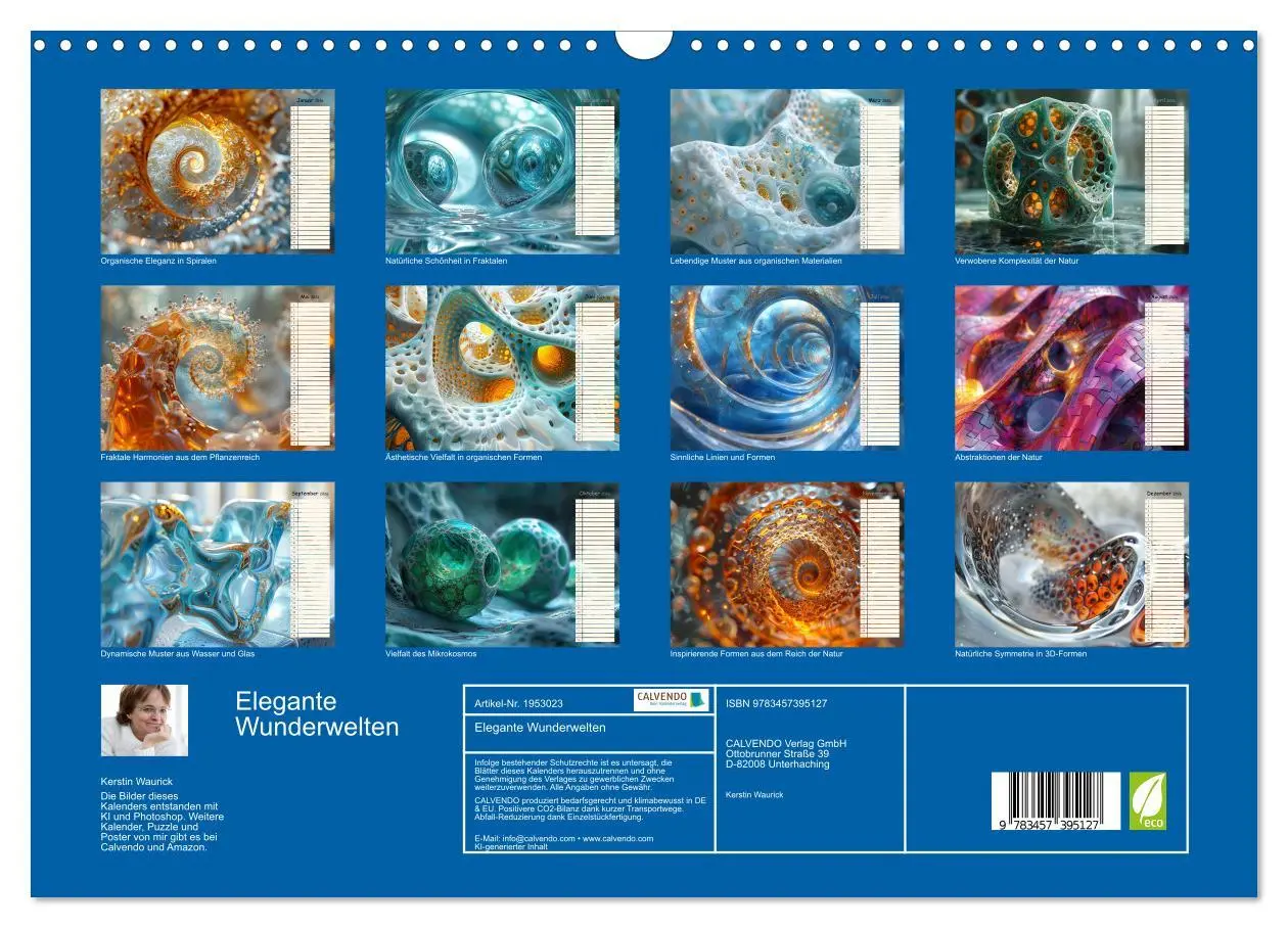 Bild: 9783457395127 | Elegante Wunderwelten (Wandkalender 2026 DIN A3 quer), CALVENDO...