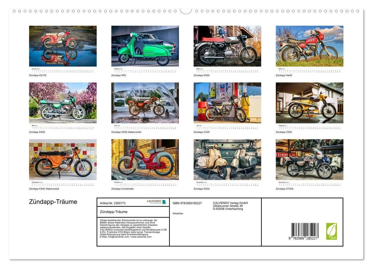Bild: 9783569185227 | Zündapp-Träume (hochwertiger Premium Wandkalender 2027 DIN A2...
